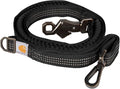 Carhartt Pet Durable Nylon Webbing Shock Absorbing Leash for Dogs, Reflective Stitching for Visibility, Black, Large