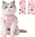 Cat Recovery Suit Cat Onesie for Cats After Surgery, Breathable Cats Surgery Recovery Suit for Female Spay & Abdominal Wounds, Kitten Surgical Onesie Body Suit Anti Licking Cone Alternative