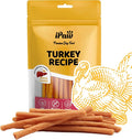 iPaw Turkey Dog Treats, All Natural Human Grade Dog Treat, Suitable for Training chew, Hypoallergenic, Rawhide Alternative, Thin Stick (Duck Liver)