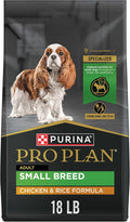 Purina Pro Plan Small Breed Dry Dog Food Chicken and Rice Formula With Guaranteed Live Probiotics - 18 lb. Bag