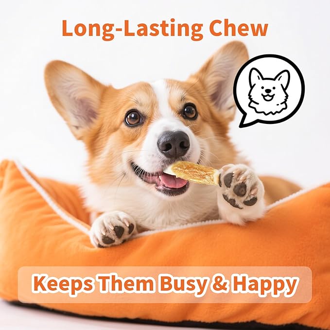 Dog Treats Chews, Chicken Wrapped Rawhide Sticks - Dog Snacks, High Protein, Free Grain & for Medium Large Dogs, 4.23 oz(4 Count)