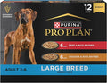 Purina Pro Plan Specialized Large Breed Chicken and Rice and Beef and Rice in Gravy 12ct High Protein Wet Dog Food Variety Pack - (Pack of 12) 13 oz. Cans