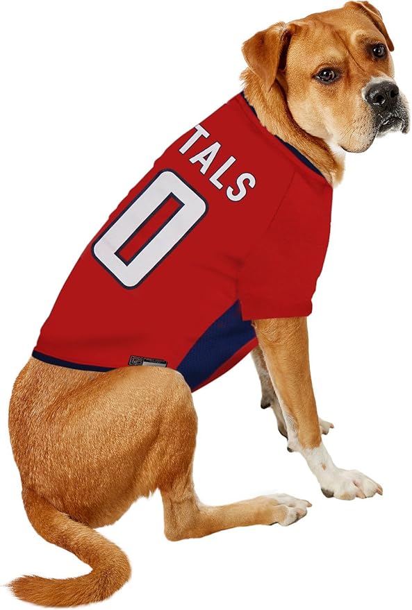 Pets First NHL Washington Capitals Jersey for Dogs & Cats, Large. - Let Your Pet Be A Real NHL Fan!