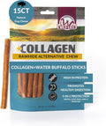 Wild Eats Water Buffalo Collagen Sticks for Dogs (15 Pack, 1 cm Wide) Long Lasting Dog Chews, No Hide Dog Treat Bully Stick Alternative, Rawhide Free, Grain Free, High Protein