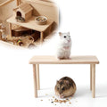 Hamster Play Wooden Platform, 5.51x4.72x4.72in Hamster Cage Platform Small Animal Wood Stand Cage Accessories for Syrian Hamsters Mice Squirrel and Other Small Pets