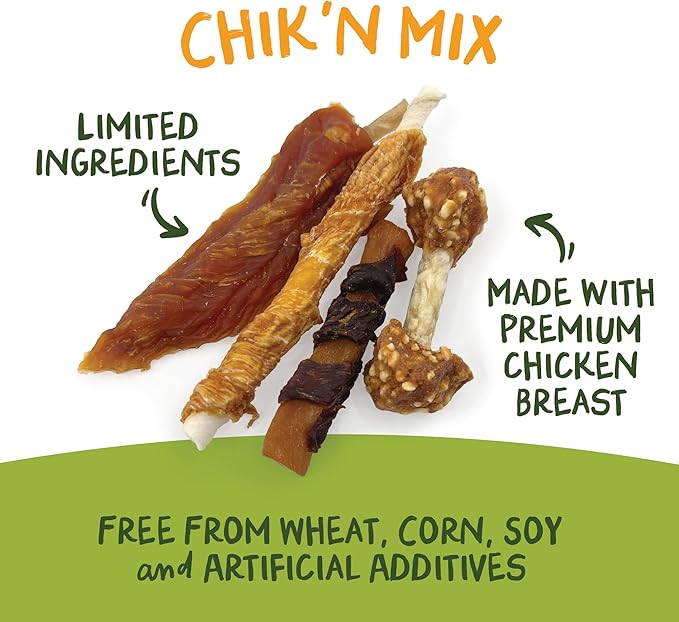 Pet ‘n Shape - Chik ‘n Mix Variety Pack – Natural Chicken Puppy Treat Mix, Dog Rewards and Snacks – 16 Ounces