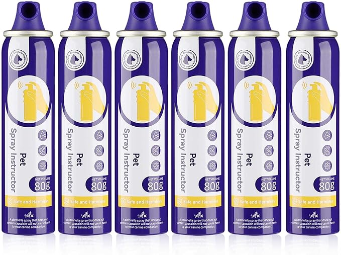 Corrector Spray Dog Trainer 6 Pack 80ml Dog Corrector Spray to Dogs from Stopping Unwanted Behaviors Pet Trainer Spray, Barking, Jumping, Stealing Food, Safe, Humane & Effective