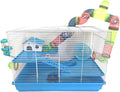 Large 3-Levels Dwarf Hamster Expandable and Customizable Habitat House Cage for Rodent Gerbil Mouse Mice Rat with Crossover Tube Tunnel