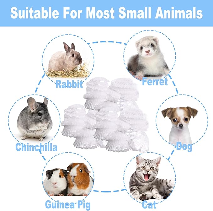 150Pcs Disposable Rabbit Cage Liners, 26'' X 18'' Plastic Bunny Cage Liner Bag Clear Guinea Pig Toilet Film, Stretch Pet Crate Tray Covers for Bunnies Ferret Chinchilla Bird Small Animal