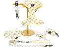 Dog Harness and Leash Collar Set with Dog Poop Bag Holder and Bandanas, Escape Proof Adjustable Puppy Cat Vest with Soft Mesh Padded, Pet Supplies for Small Medium Large Dogs Kitten(Yellow Puppy,XS)