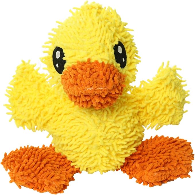 MIGHTY- Microfiber Ball - Farm – Made with Squeaker Balls and Minimal Stuffing. Strong & Tough. Interactive Play. Machine Washable & Floats (Duck, Medium 2 Pack)
