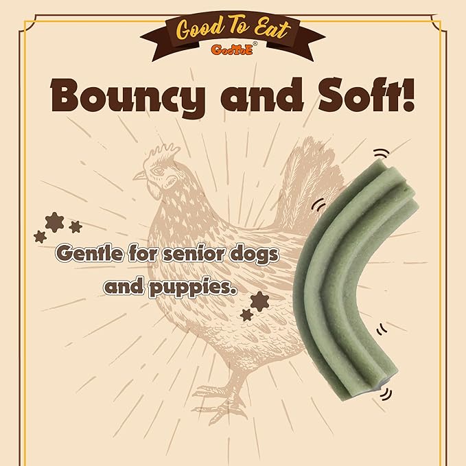 Gootoe Soft Dog Treats, Multi-Angled All-Natural Dog Training Treats; High-Protein, Gluten-Free, Hypoallergenic, Grain-Free, Dental Chews, 1.5 lb