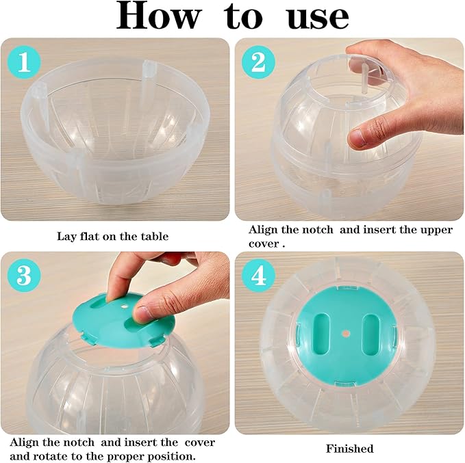 2 Pieces Hamster Ball Hamster Exercise Ball 5.7 Inch Guinea Pigs Running Balls Transparent Plastic Hamsters Wheel for Mini Dwarf Rabbits Small Pets to Reduce Boredom and Increase Activity