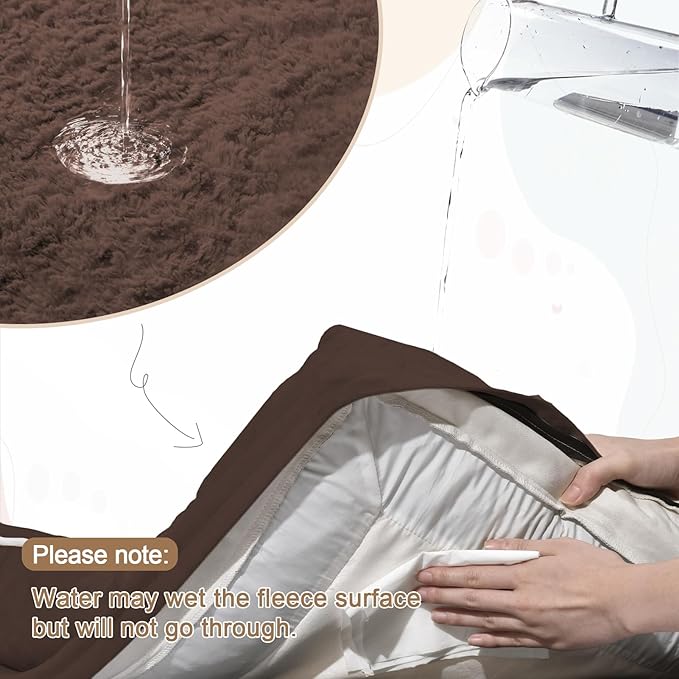 XL Orthopedic Dog Bed for Extra Large Dogs, Washable Dog Bed with Removable Bolster, Waterproof Pet Bed with Nonskid Bottom, Brown