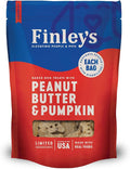 Finley's Crunchy Dog Biscuits, Peanut Butter and Pumpkin, Plant-Based Healthy Treats, Oven Baked Dog Cookies, 12oz, 1 Pack