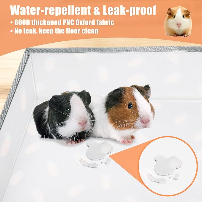Guinea Pig Cage Liner, Rabbit Cage Liner with Carrot Pattern 24" X 48" Water-Resistant and Washable Guinea Pig Liner for Hamster, Hedgehog, Ferrets and Other Small Pet (Dark Green)