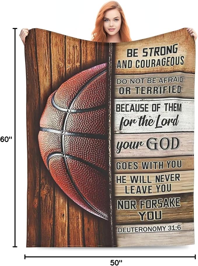 Basketball Blanket Basketball Gifts Throw Blankets Cozy Fleece Flannel Blanket Soft Warm Plush Lightweight Bedding Blanket Basketball Coach Gifts for Boys Girls Men Women for Couch Sofa Bed 50"X60"