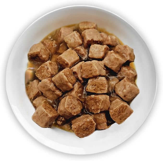 Scoochie Pet Products Chef Scoochie's Duck & Chicken Dog Food in Rich Gravy Natural Wet Food - Easy Open Pop-Top Cans for Grown Dogs - Complete Meal or Food Topper 12 Cans (14 oz e.)