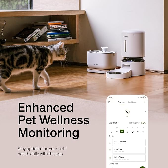 PETLIBRO Automatic Cat Feeder with Camera,1080P HD Video with Night Vision,5G WiFi Pet Feeder-with 2-Way Audio,Low Food & Blockage Sensor,Motion & Sound Alerts for Cat-& Dog Single Tray,(Pack of 4)