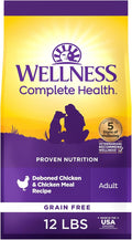 Wellness Complete Health Dry Dog Food, Grain-Free, Natural, Chicken Recipe, (12-Pound Bag)