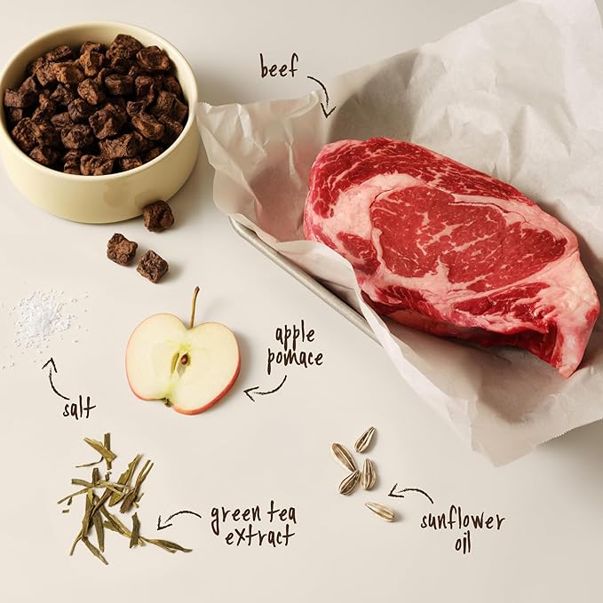 Full Moon Pure Protein Air Dried Dog Food Ranch Raised Beef Recipe 1lb