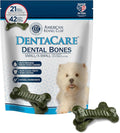 American Kennel Club Dentacare Dental Bone Dog Treats, Good for Dog Dental Health, for Small and Extra Small Breeds, 21 Count