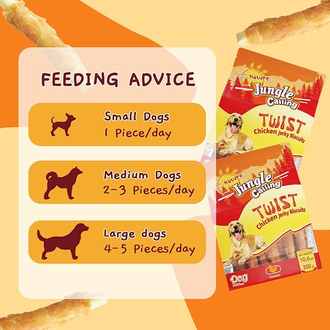 Jungle Calling Chicken Biscuits Dog Treats, Rawhide Free Soft Chewy Treats for Training Rewards,10.6oz (Pack of 2)