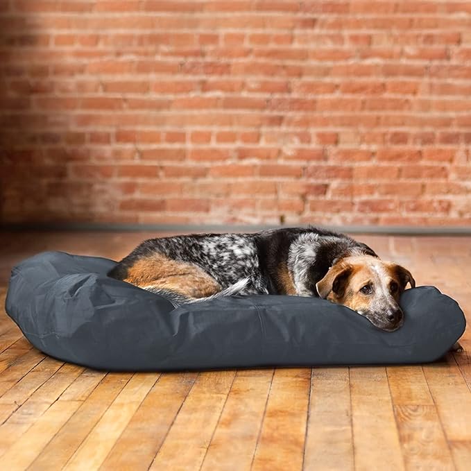 Waterproof Dog Bed Cover for Dogs (53 L x 42 W x 5 H Inches) Washable Removable Orthopedic, Cooling Gel and Memory Foam Pet Bed Protector Cover, 600D Oxford Fabric, Cover Only (Gray)