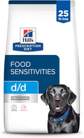Hill's Prescription Diet d/d Food Sensitivities Dry Dog Food, Potato & Salmon, 25 lb. Bag