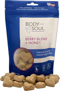 Body and Soul Berry Blend + Honey Crunchy Premium Health Training Dog Treats Superfood Oven Baked Biscuits Oats, Barley & Quinoa – Clean Natural Plant Protein, No Additives No Fillers Made in USA 10oz