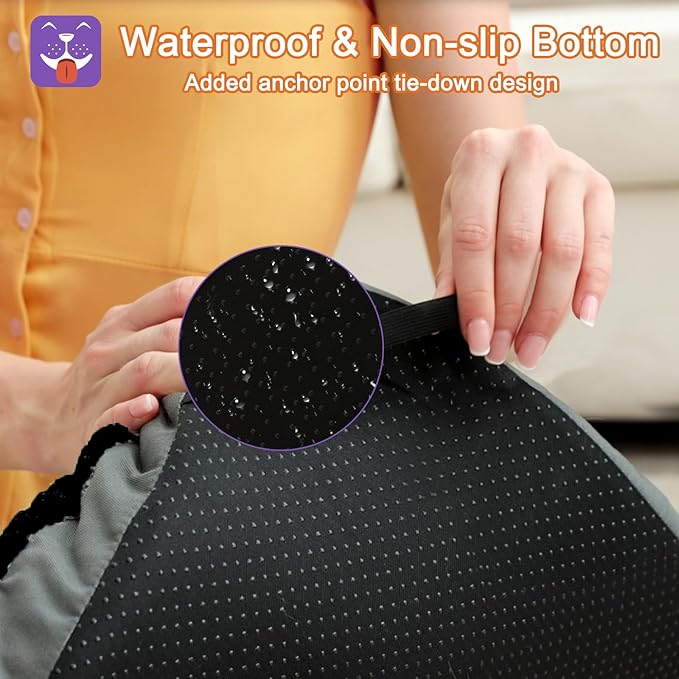 POCBLUE Dog Bed Medium Sized Dog, Washable Plush Pet Bed for Crate, Anti-Slip Pet Mat for Cages, Comfy Crate Pad for Outdoor/Indoor/Car Use, Soft Kennel Pad for Dogs Up to 40 lbs, 29"x19", Black