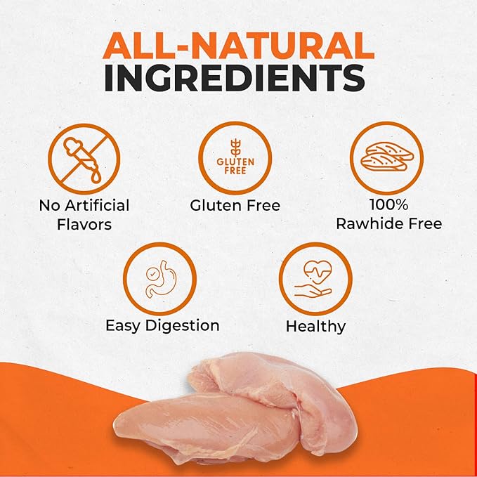 Canine Naturals Chicken Recipe Chew - Rawhide Free Dog Treats - Made from USA Raised Chicken - All-Natural and Easily Digestible - Mini (6 Count) for Dogs Under 20 lb