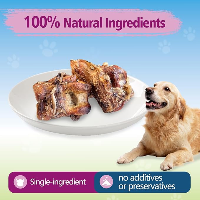All-Natural Beef Knuckle Bone for Dogs - Durable Chew Toy for Aggressive Chewers, Highly Digestible Adult Dog Treat Suitable for All Breeds