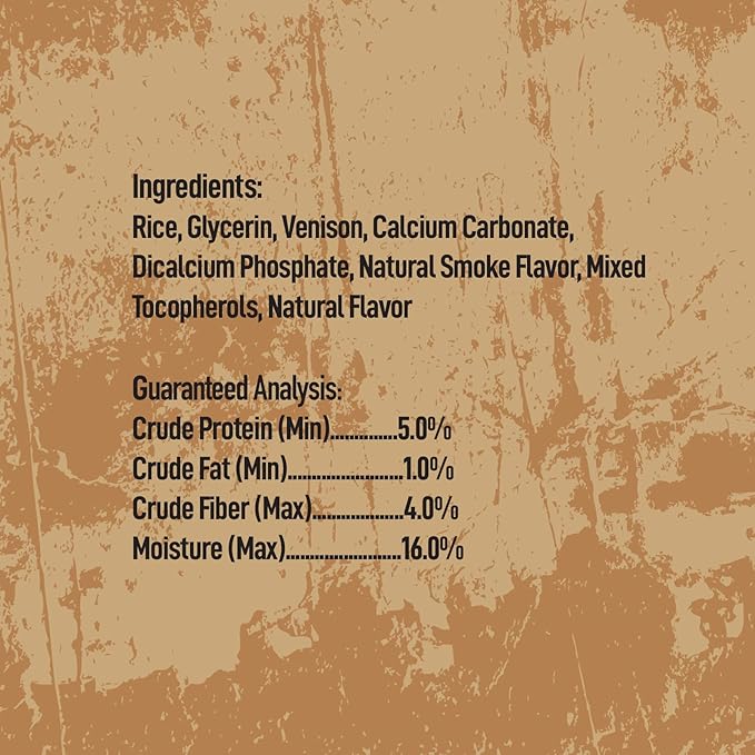 | Wild Chews | Venison Recipe, Made with Real Venison, Limited Ingredient, Long Lasting Chews for Large Dogs | 6 Count
