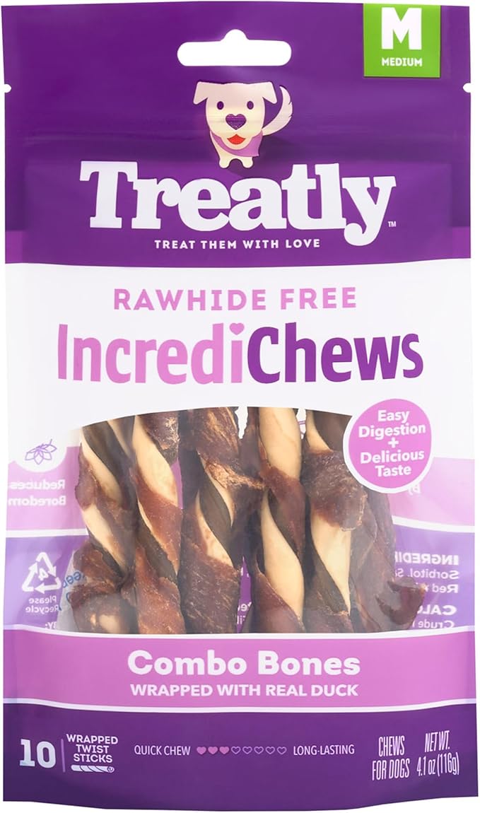 IncrediChews Stick w/Duck Meat Wrap Dog Chew Treats - 10 Count/1 Pack