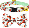 Cat Collar Bow Set, Red Crab, Wedding/Birthday Breakaway Collar Bowtie for Kitten/Cat
