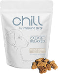 CHILL Bites Calming Dog Treats for Relaxation, Made with Peanut Butter, Chamomile, & Melatonin for Dogs, Natural Dog Treats 4 oz