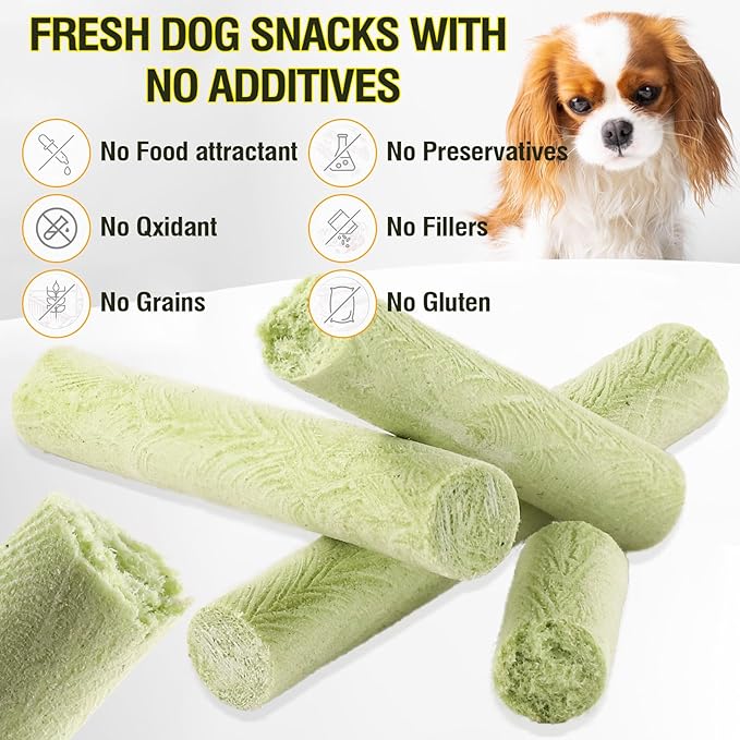 Dog & Cat Treats - Crunchy Dogs Chew Sticks, Natural Healthy Dog Training Treats, Freeze Dried Cod Skins Treat for Small, Medium & Large Breeds, 4.5 Inches