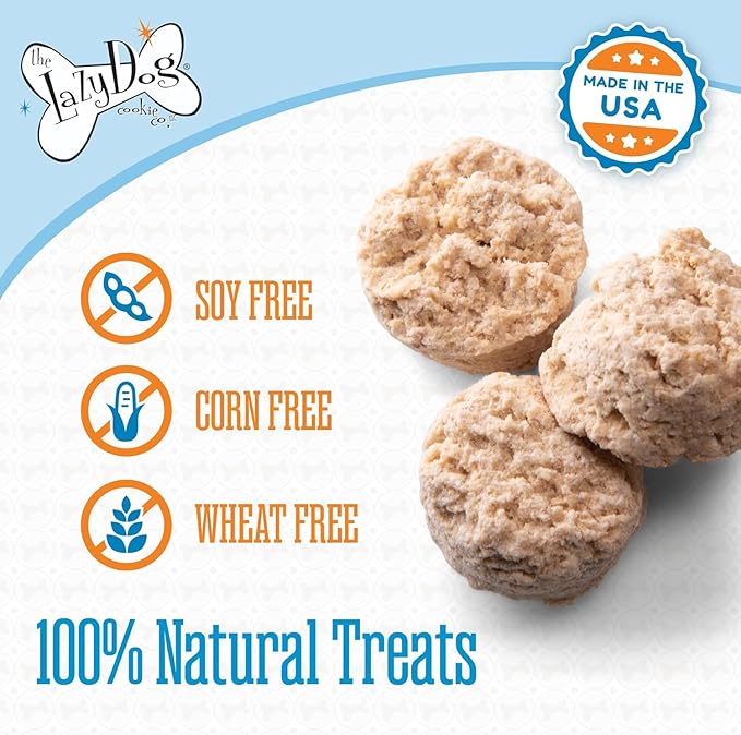 The Lazy Dog Cookie Co. Soft Dog Treats, Mutt Mallows Banana Buddies, for Small, Medium and Large Dogs, Wheat-Free, Baked in The USA, 5 oz. (Pack of 3) Banana