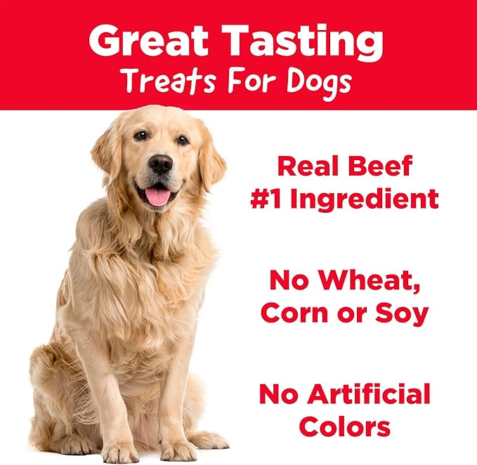 Country Kitchen Beef Meaty Sticks Soft Chew Dog Treats, Great Tasting, Made with Real Beef, 25 oz