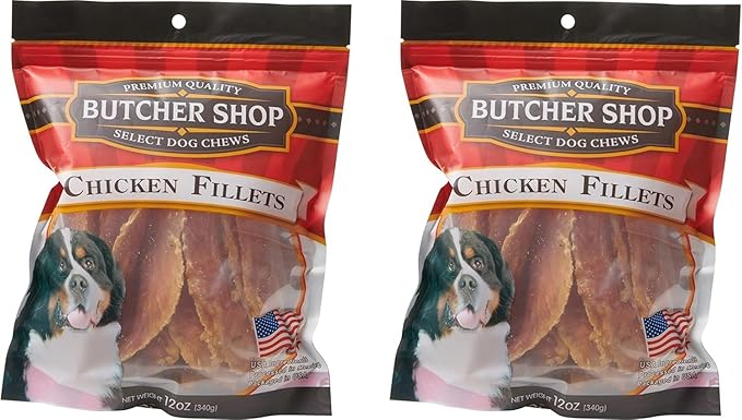 Butcher Shop Chicken Fillets Dog Treats (2 Pack - 12 oz per Pack)