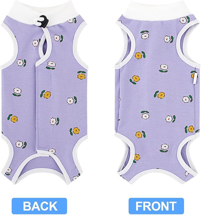 Coppthinktu Cat Recovery Suit Female, Breathable Cat Onesie After Surgery Female for Abdominal Wounds or Skin Diseases, Surgery Recovery Suit Kitten Surgical Onesie After Spay Wear Anti Licking