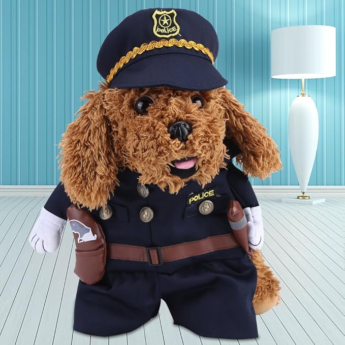 Pet Cosplay Outfit, Funny Dog Cat Party Costume Puppy Uniform Pet Cosplay Clothes for Halloween Christmas Theme Party(M)