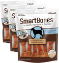 SmartBones Small Bones Chicken & Peanut Butter No-Rawhide Dog Chews,11 oz.,Count of 6,(Pack of 3)