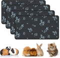 4-Pack Guinea Pig Cage Liner Washable, 16in x 30in Ultra-Absorbent Guinea Pig Bedding for Cage Non-Slip Leak-Proof Pee Pads for Dogs Rabbit Bunny Cat Litter Mat, Navy