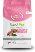 NutriSource Pure Vita Limited Ingredient Grain Free Dry Dog Food, Small Bites, Salmon and Peas, 12LB