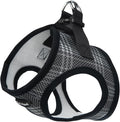 Bark Appeal Black Plaid Step-in Dog Harness for XS to Small Sized Pets – Updated Sizing, Re-Measuring is Essential – Soft Vest Harness – Anti-Choke with Adjustable Strap & Heavy Duty Clip – S