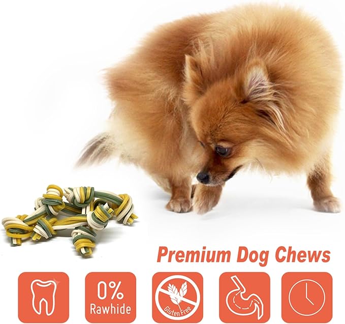 Rawhide Free Triple Dental Floss Dog Treats 15 pcs/Bag