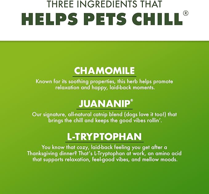 Doggijuana Treats for Dogs with Catnip, Chamomile & L-Tryptophan – Crunchy Reward Bites with Calming Botanicals – Low Calorie Natural Training Treats, 6 oz (Chicken & Peanut Butter 2 Pack)