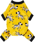 Fitwarm Zebra Dog Fleece Pajamas, Funny Winter Clothes for Small Dogs Boy Girl, Cozy Pet Onesie, Yellow, Black, White, Small
